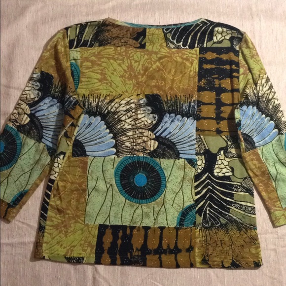 Alexandria Pierce Top Olive Sequined Beads L - Picture 4 of 7